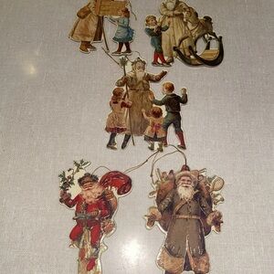 1989 Smithsonian Old World Christmas Cardboard Die Cut Ornaments Lot